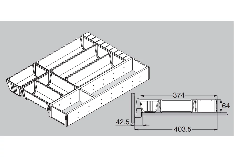 Organiseplus evőeszköztartó T4