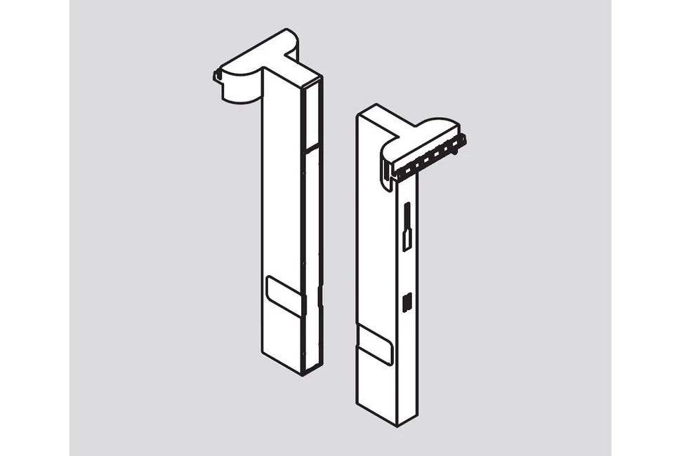 RITMA CUBE fiókelválasztó panelrögzítő négyszög korláthoz, tiszta fehér
